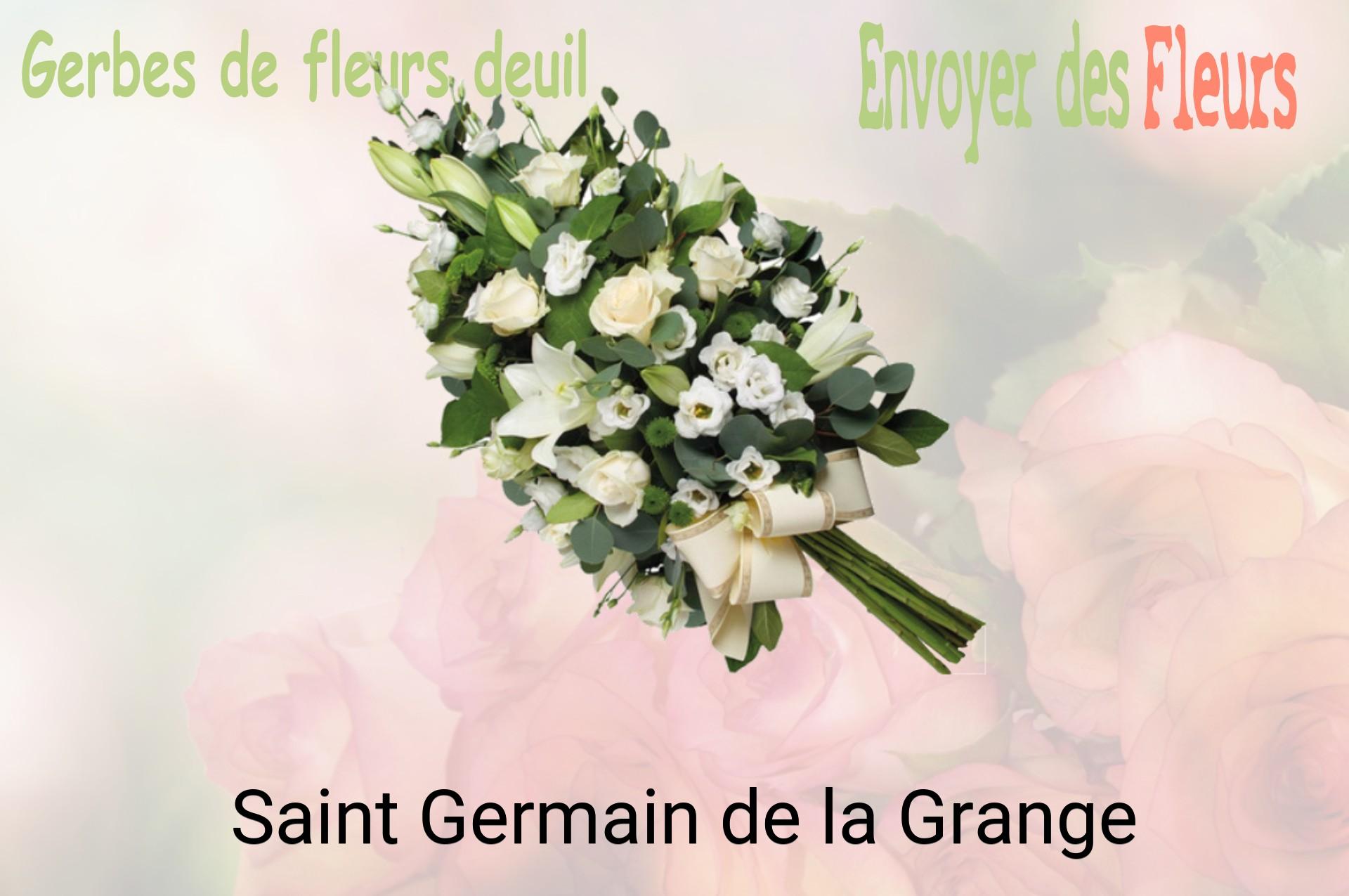 Gerbe de fleurs de deuil livrée à Saint-Germain-de-la-Grange